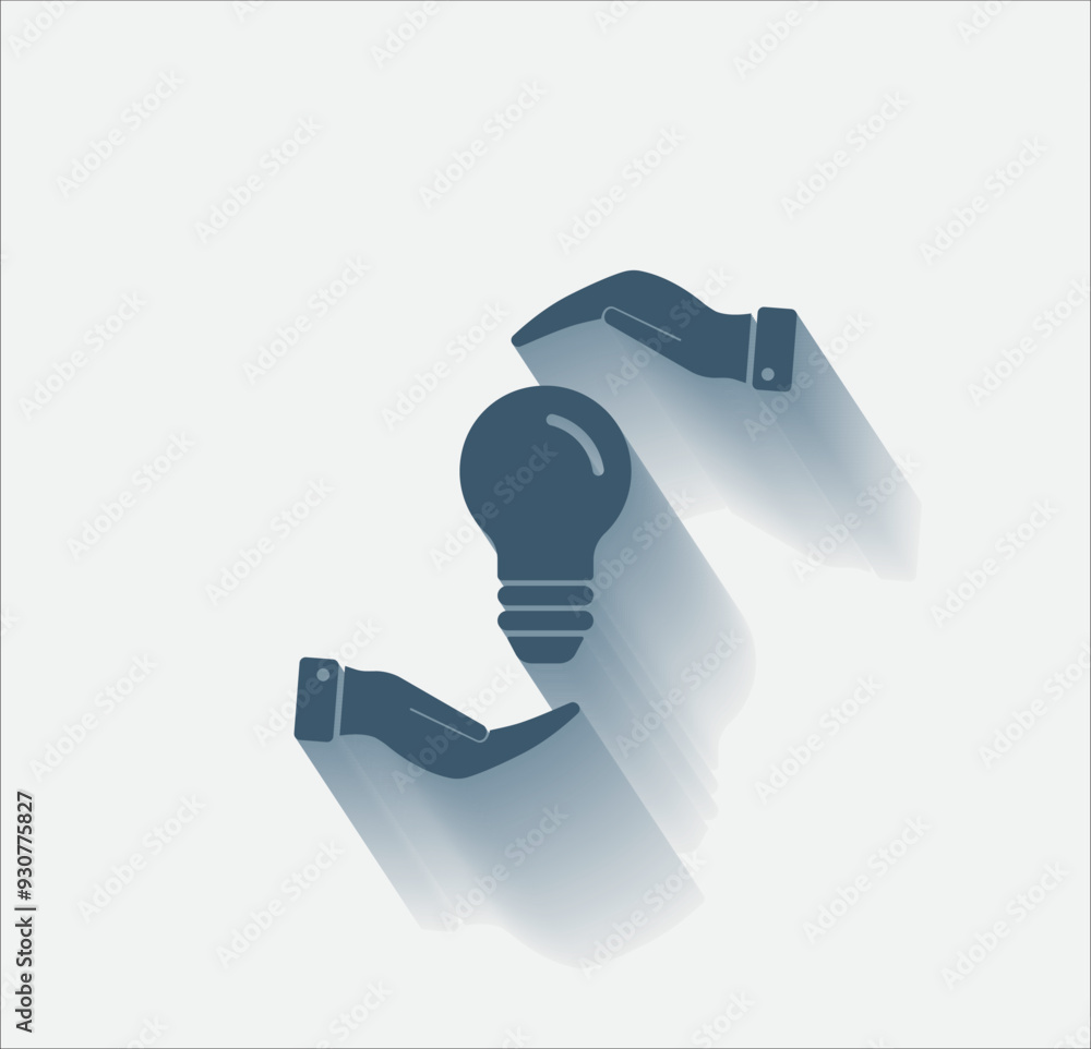 Poster vector dark color icon with shadow on light background