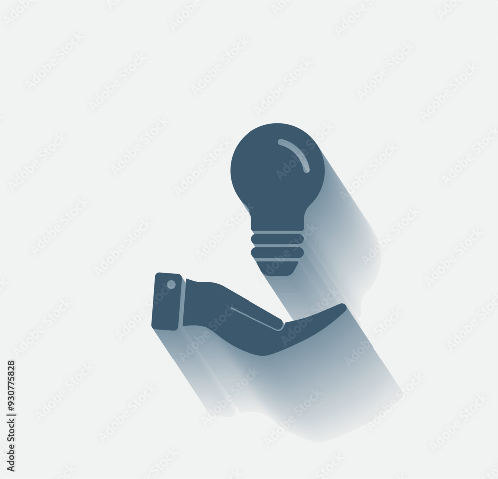 Poster vector dark color icon with shadow on light background
