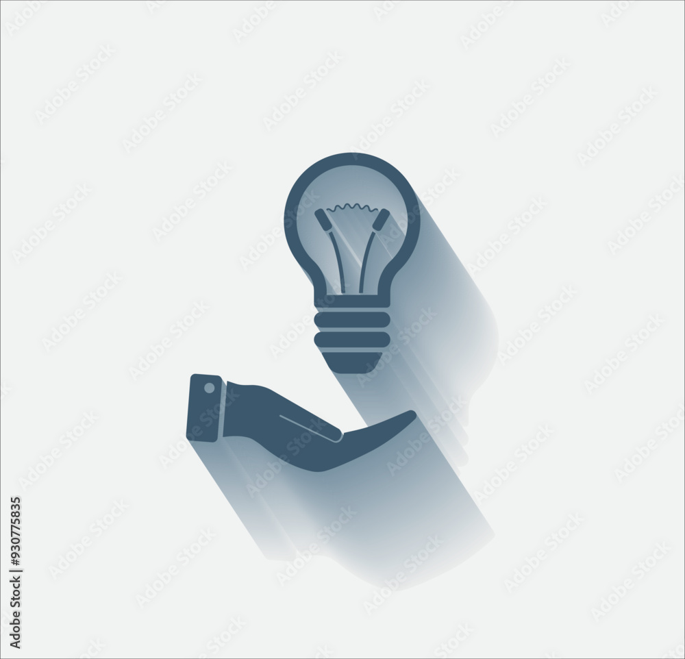 Poster vector dark color icon with shadow on light background