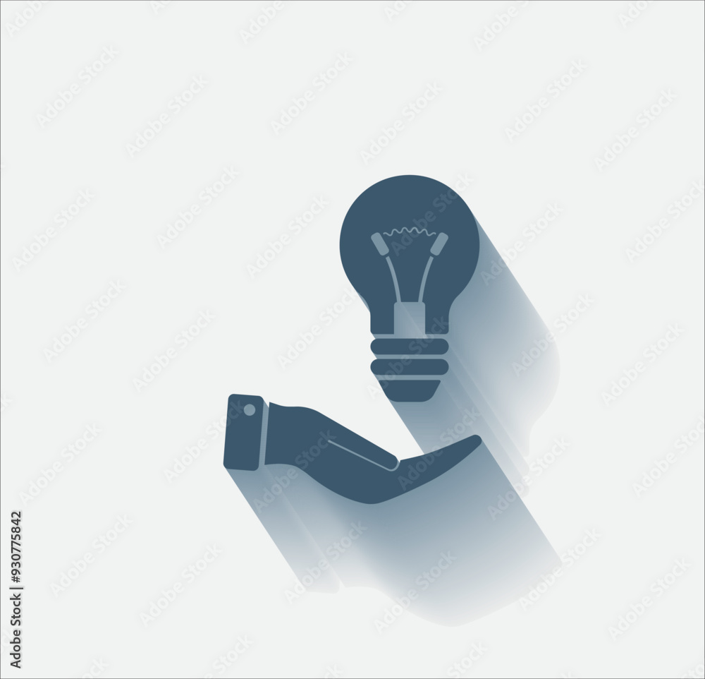 Poster vector dark color icon with shadow on light background