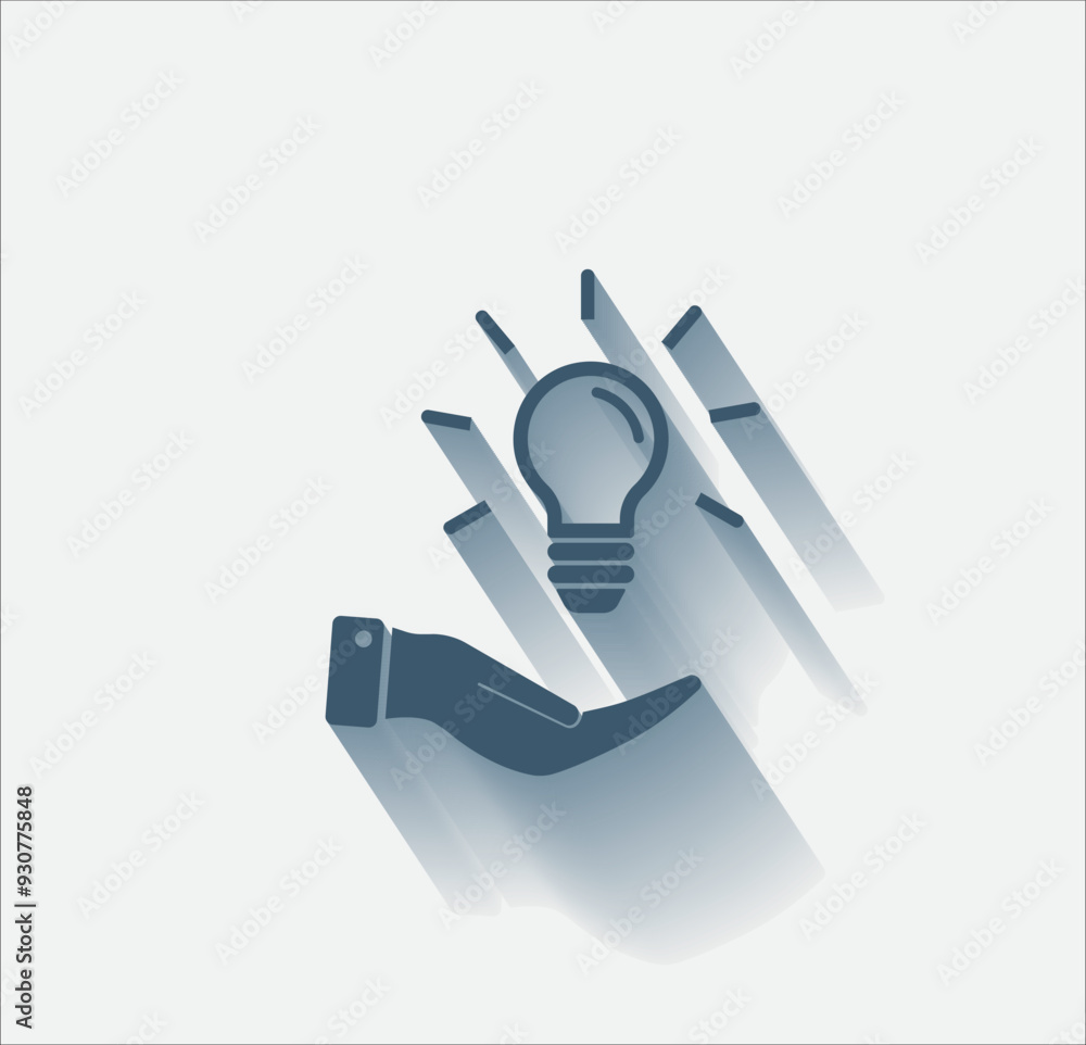 Poster vector dark color icon with shadow on light background