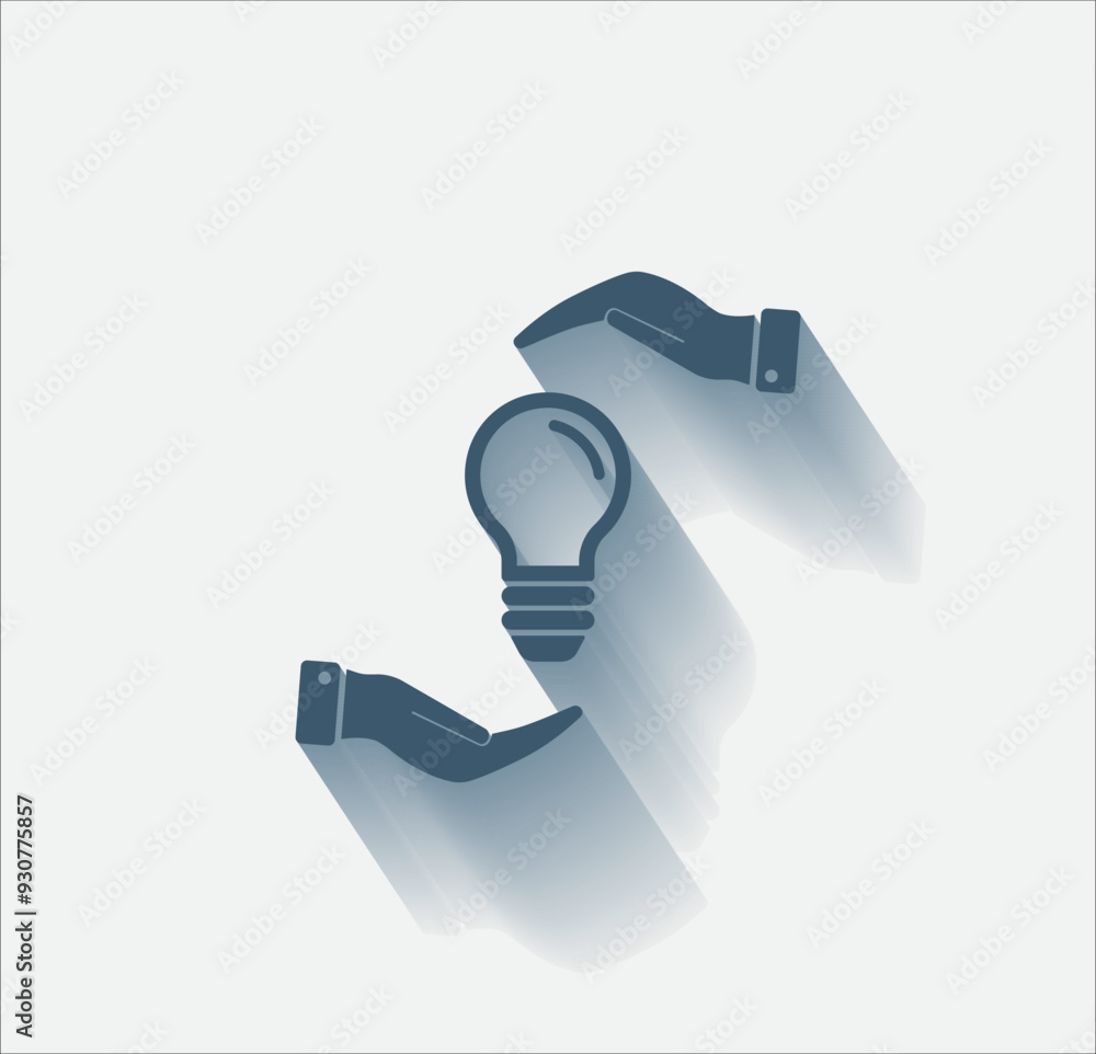 Poster vector dark color icon with shadow on light background