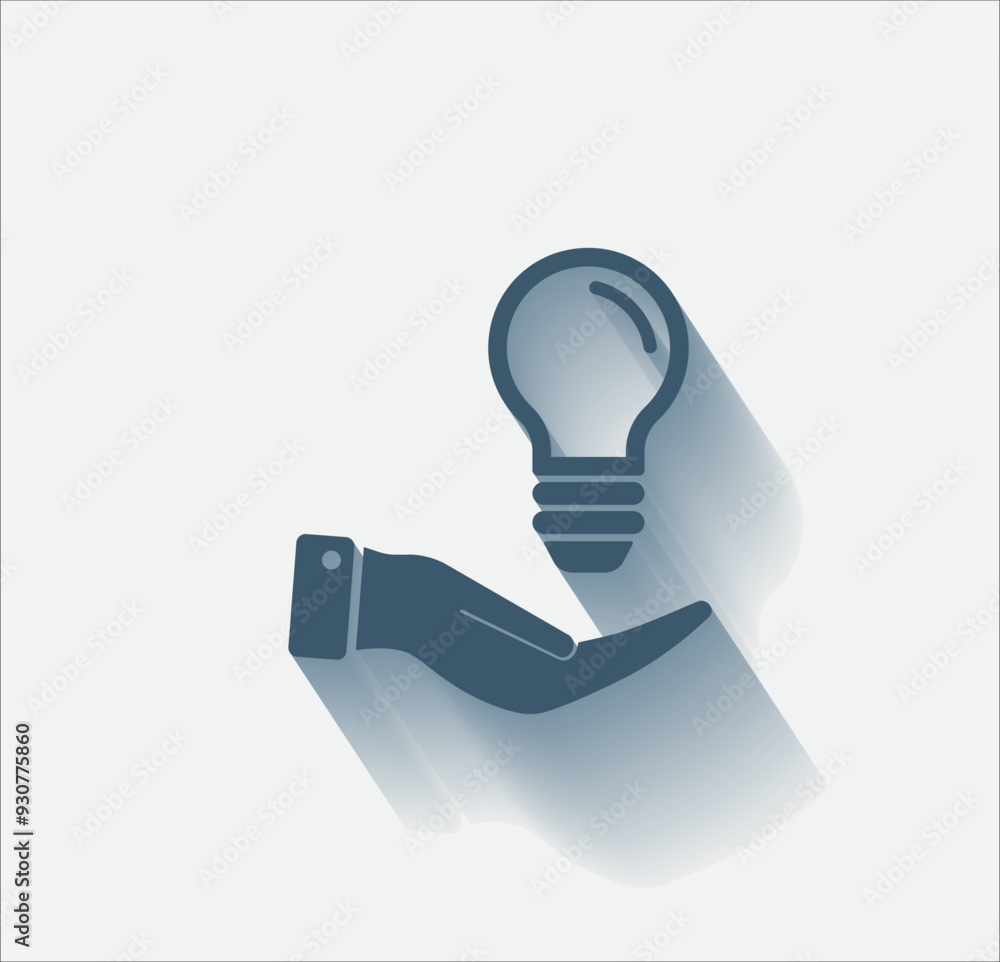 Poster vector dark color icon with shadow on light background
