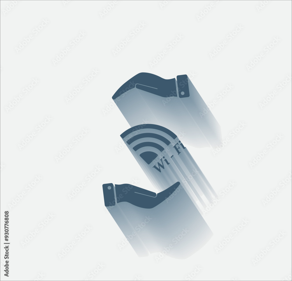 Poster vector dark color icon with shadow on light background