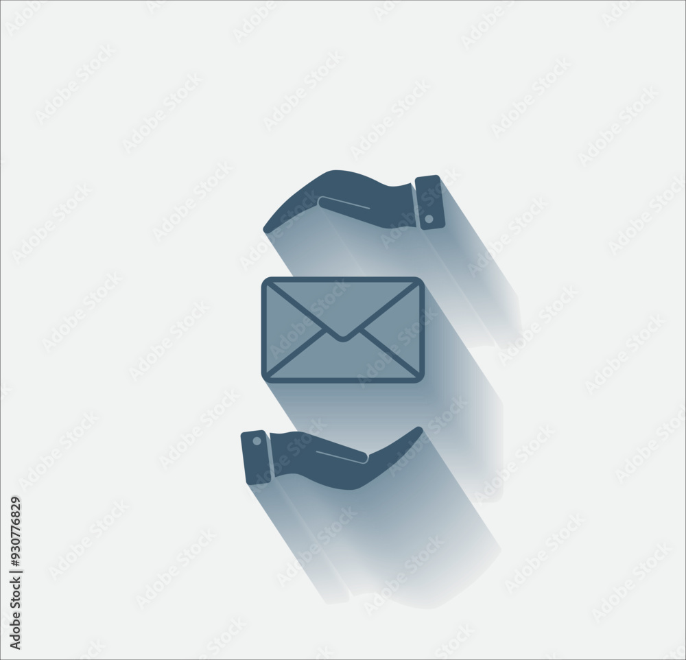 Poster vector dark color icon with shadow on light background