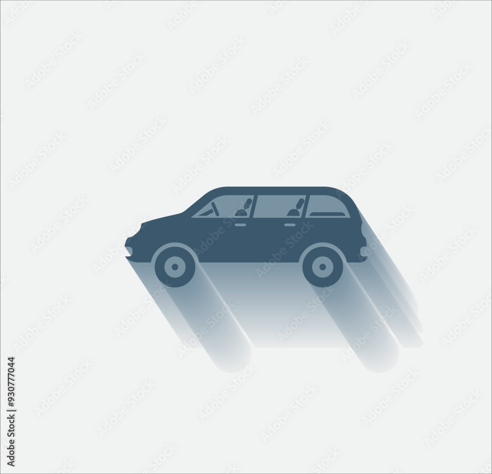 Poster vector dark color icon with shadow on light background