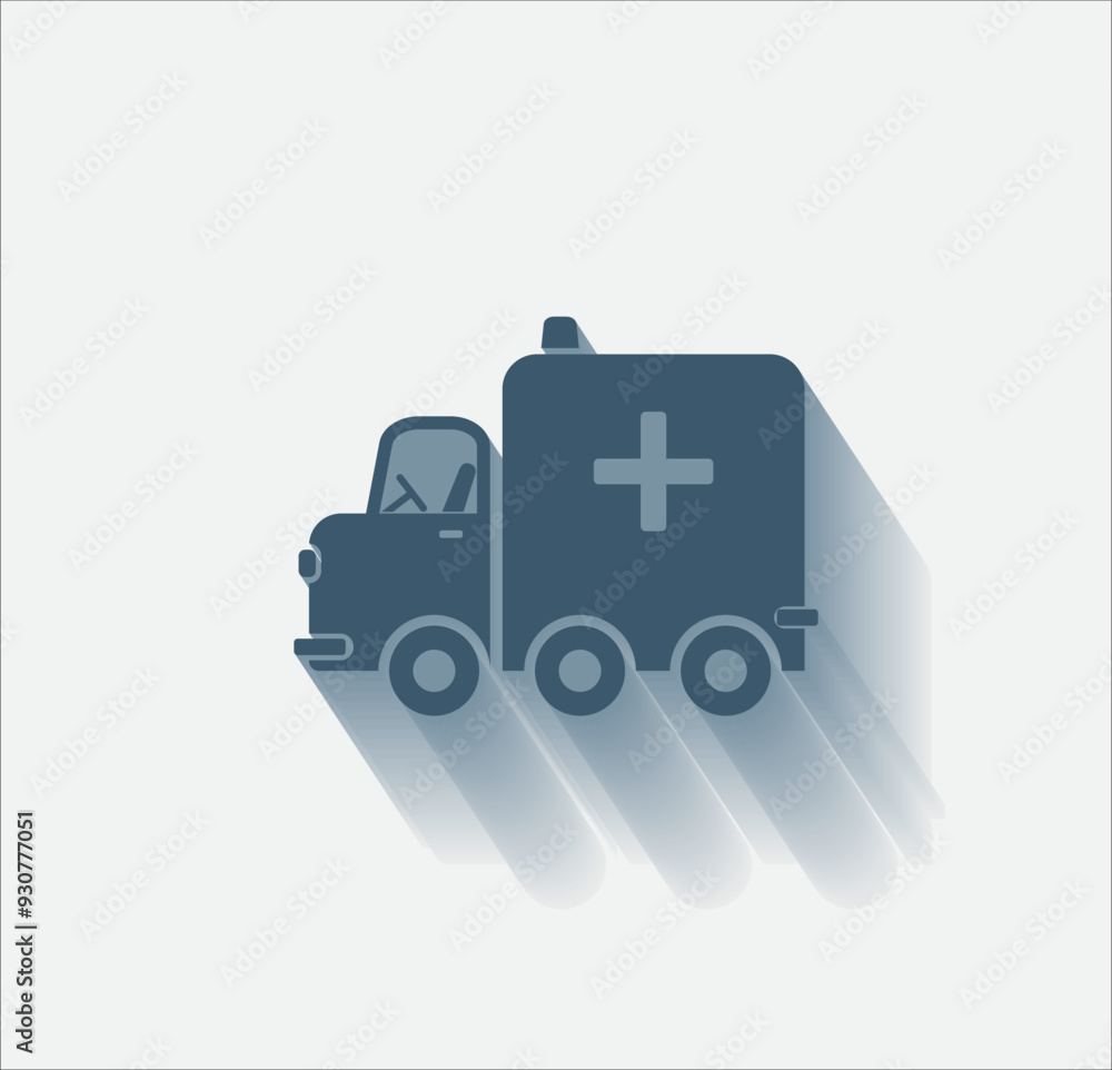Poster vector dark color icon with shadow on light background