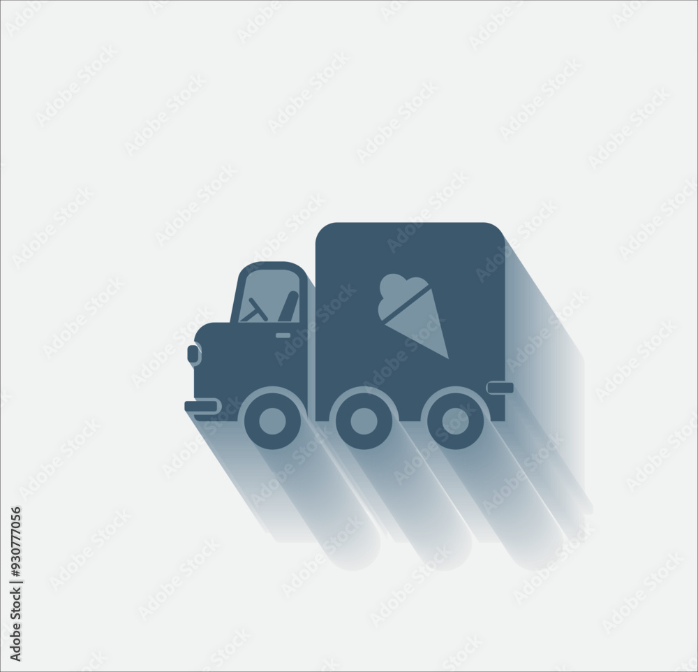 Poster vector dark color icon with shadow on light background