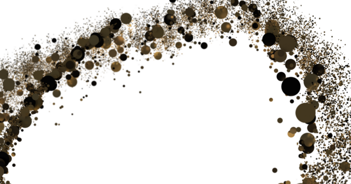 (Mehrere Werte)Radiant Revelry: Enthralling 3D Illustration of Shining gold Confetti PNG