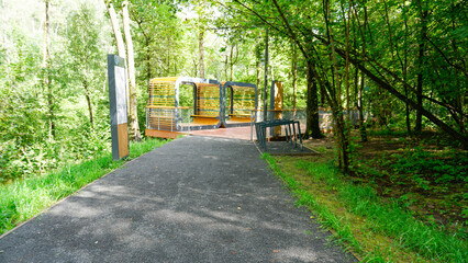 grass park bench landscape peaceful scenic leisure forest nature green outdoor relaxation