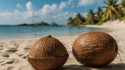 coconut on the beach