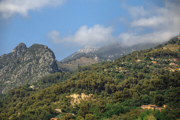 Menton, Monaco mountains