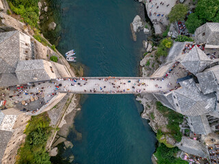 Bosnia and Herzegovina - Mostar city is the most popular tourist attraction with the famous old...