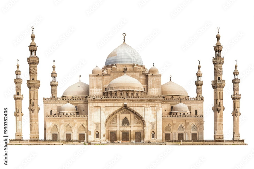 Aufkleber A massive architectural structure with multiple spires, suitable for use in urban or fantasy settings