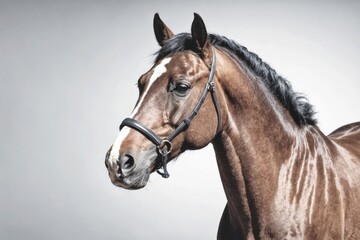 Fototapeta premium arab horse in high key