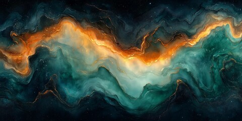 Vibrant Watercolor Abstract with Soft Vignette Effect, generative ai