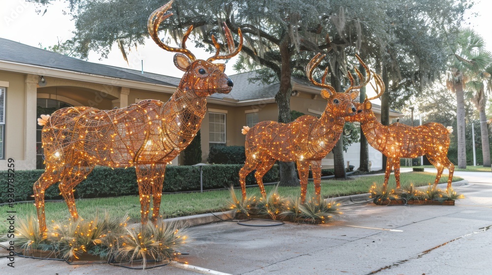 Poster turn your outdoor space into a festive paradise with a dazzling display of animated light projection