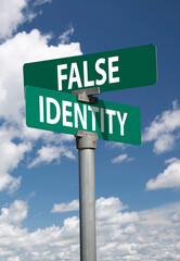 false identity sign