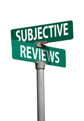 subjective reviews sign