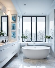 interior 3d rendering of bathroom