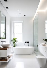 interior 3d rendering of bathroom