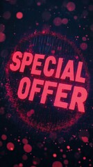 Limited Time Special Offer - Attractive Sales Promotion Banner with Neon Lights