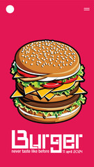 Burger illustration 