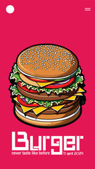 Burger illustration 