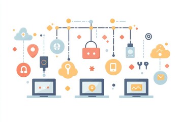 Connected Devices and Cloud Computing Illustration