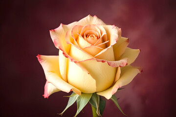 yellow rose on black background