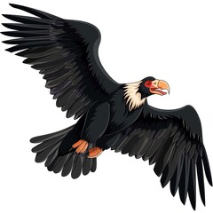 Obraz premium Condor Spirit animal cartoon isolated whitebackground 16:9