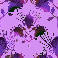 Simple floral seamless pattern with flowers for fabrics and cards and linens