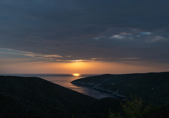Moon rise above the sea