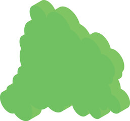 Green bush is creating oxygen through photosynthesis