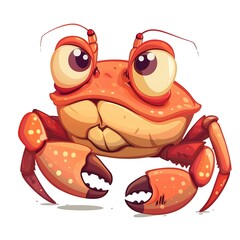 Obraz premium Crab Guilt emotion fantasy animal cartoon isolated whitebackground