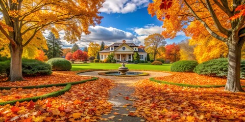 Obraz premium autumn park in the city