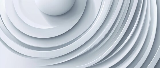Obraz premium Abstract White Curved Lines and Circles