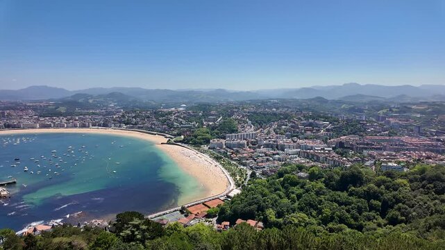 Vista general de las playas de San Sebastian Donostia