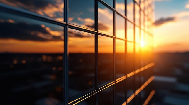 Represent a set of window panes coated with nanoparticulate film that automatically adjusts tint based on sunlight exposure