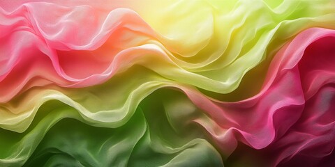 Obraz premium Vibrant Abstract Pastel Waves in Neon Colors, generative ai