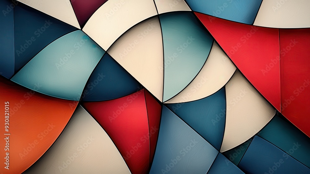 Poster abstract colorful shapes in a modern design create a vibrant and artistic pattern, perfect for backg