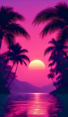 sunset on the beach