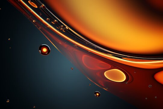 Abstract image showcasing fluid dynamics with vibrant orange and dark tones.