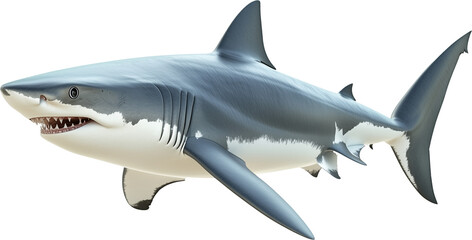 Fototapeta premium Majestic Shark in the Deep Ocean