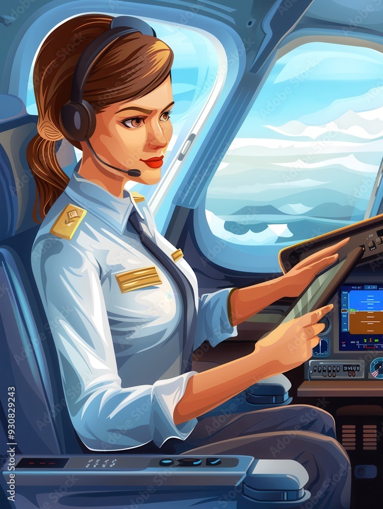 Poster the flight attendant provides excellent service while ensuring passenger comfort during a scenic jou