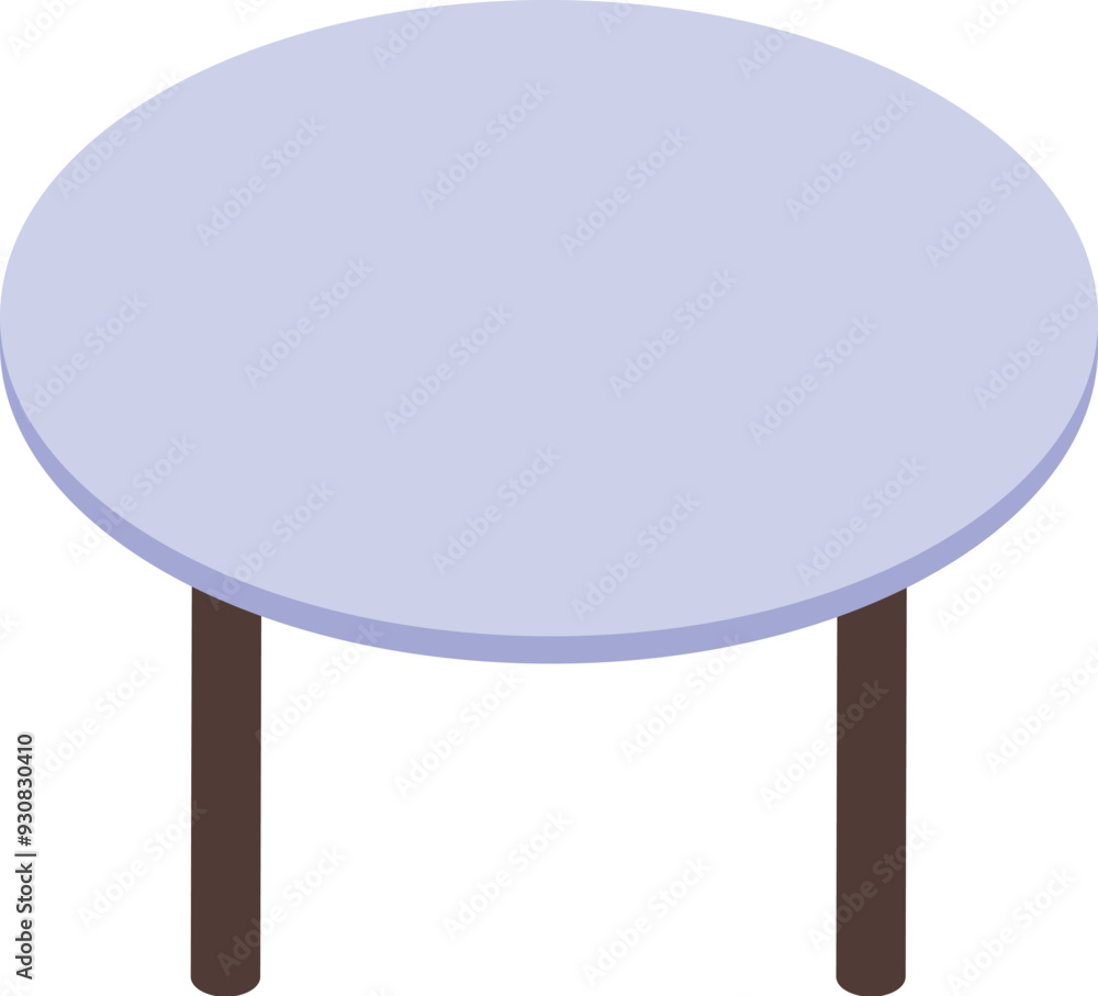 Poster simple and minimalist design of a round table with a blank top, perfect for showcasing products or c