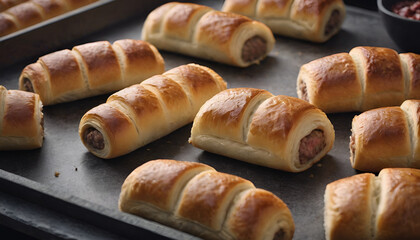 sausage roll on a sheet pan