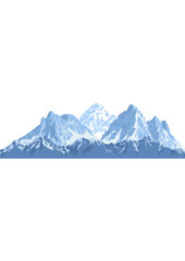 Vector Nepal mountains wall decal sticker 