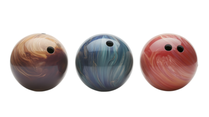 Bowling balls isolated on white transparent	