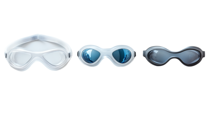 Swimming goggles isolated on white transparent	